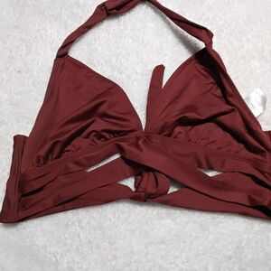 Women's Halter Bikini Top - Rust